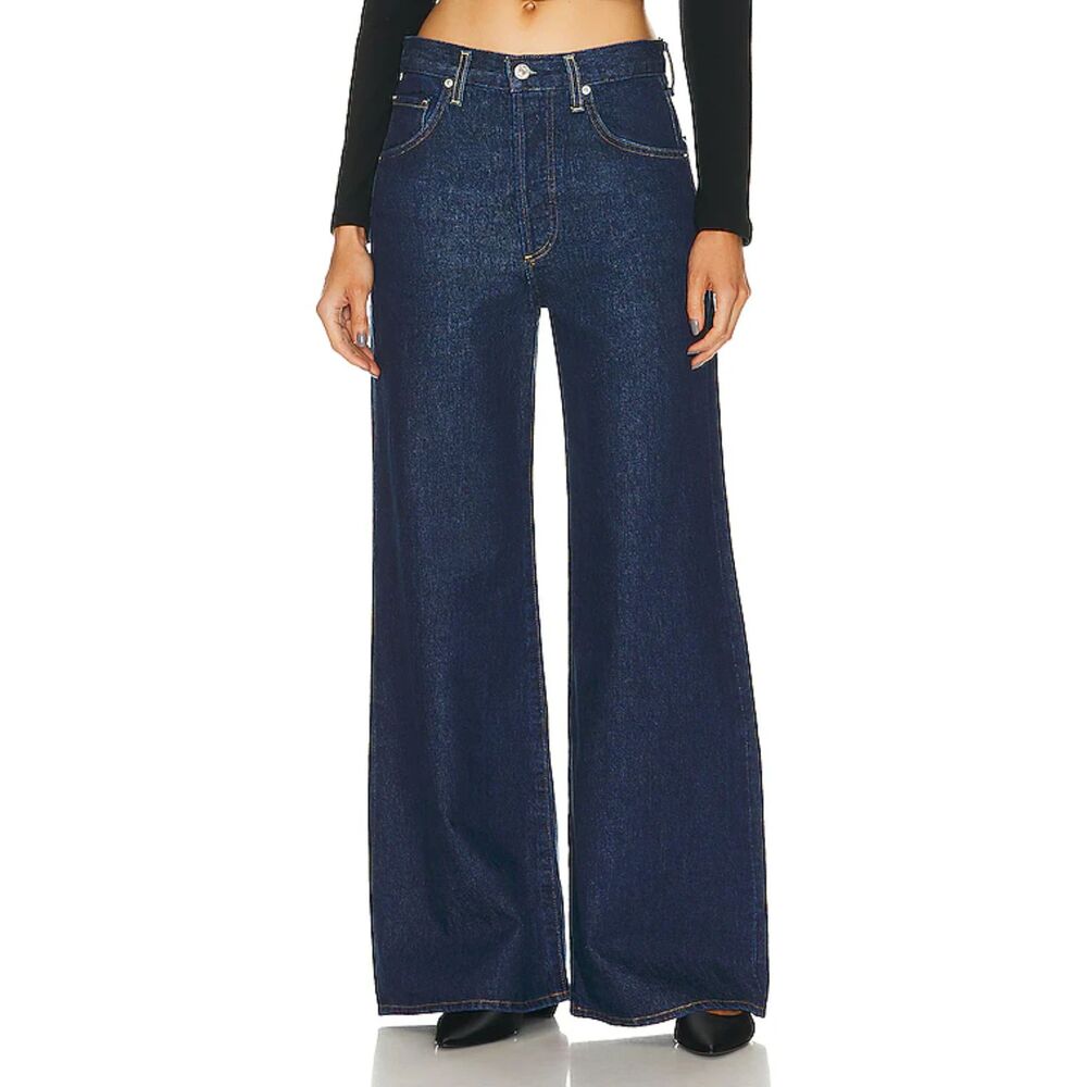 CITIZENS OF HUMANITY Womens Jeans Size 30 Dark Wash Wide Leg BEVERLY Slouch Boot